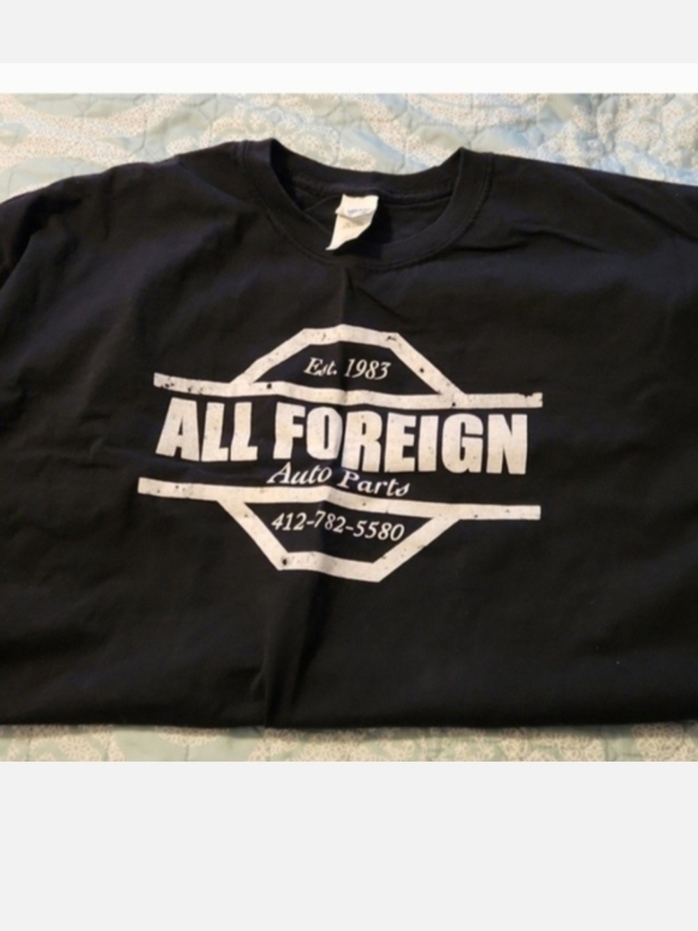 Black Graphic Tee - Auto Parts Logo
